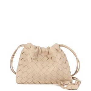 Chic Cream Woven Crossbody Bag